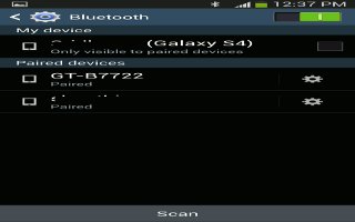 How To Use Bluetooth Settings - Samsung Galaxy Mega