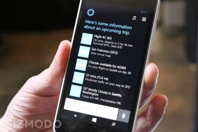 Cortana - Upcoming Travel Info