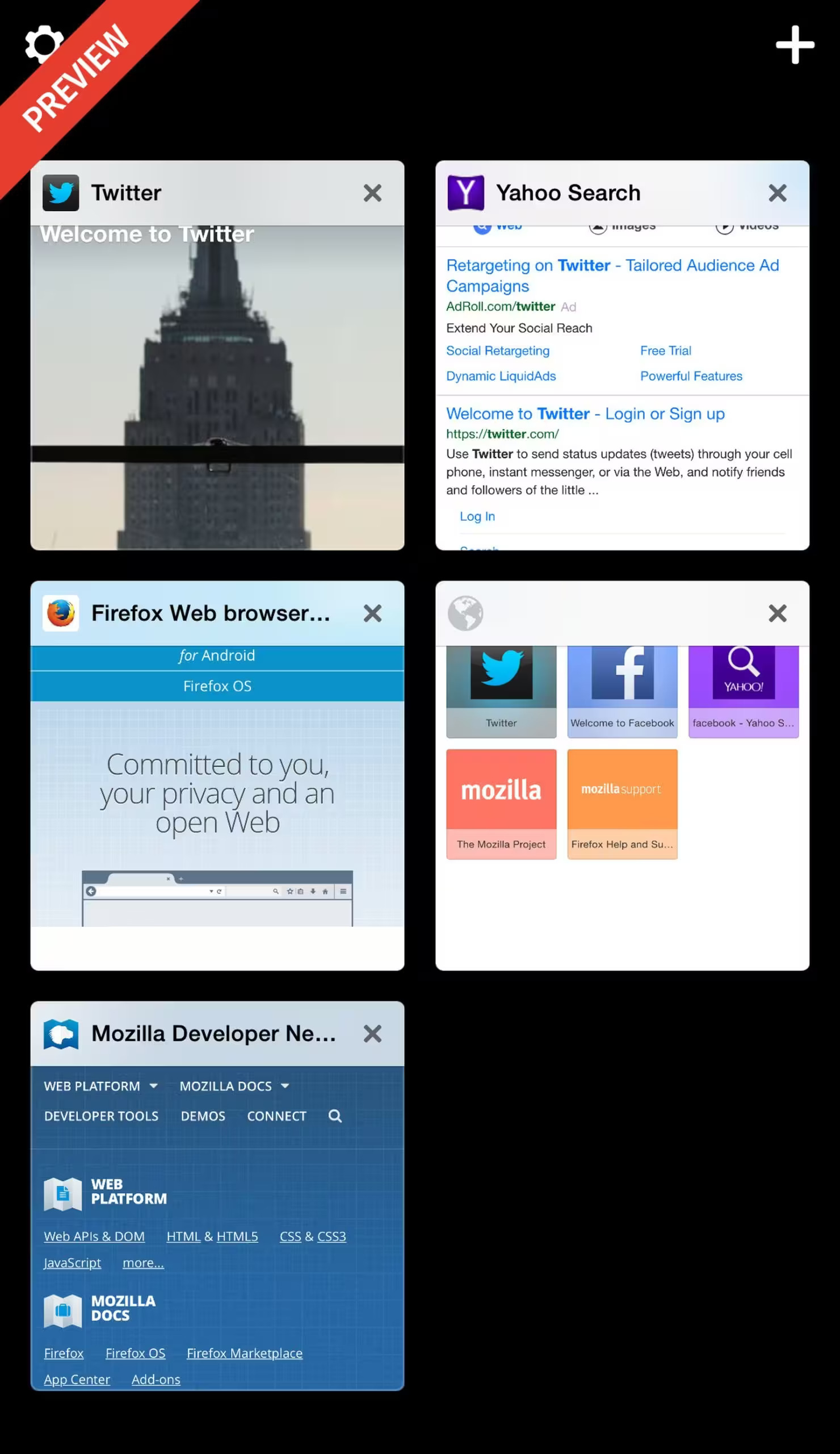 Firefox For iOS - Visual Tabs