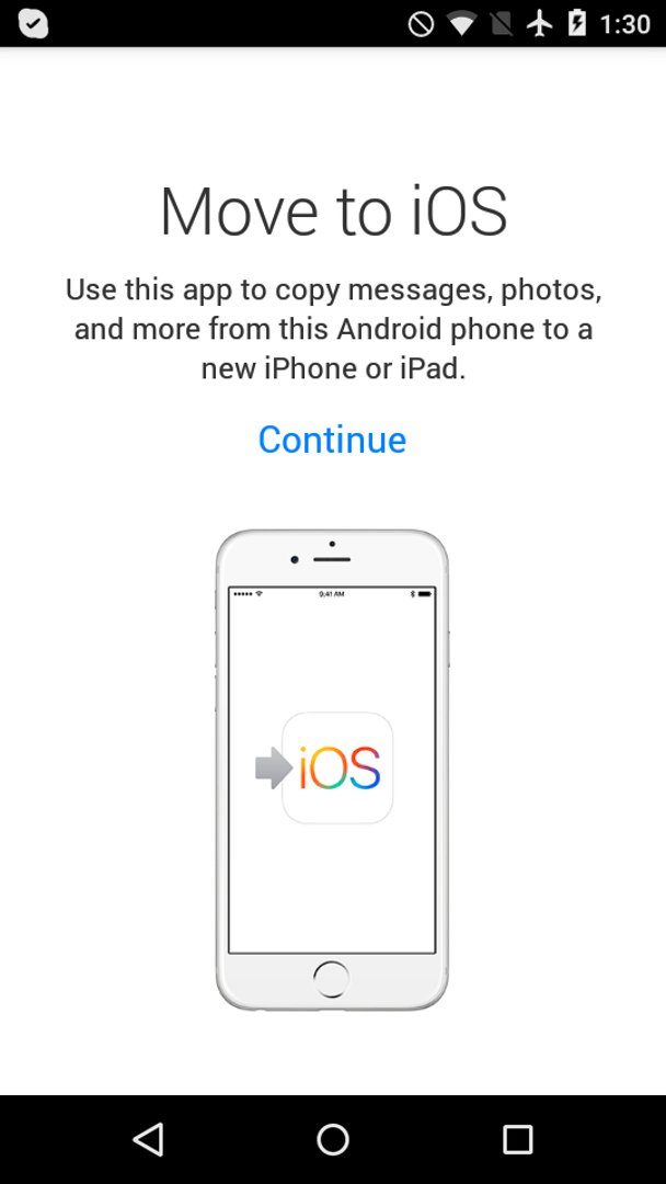 Move To iOS - Screen 1