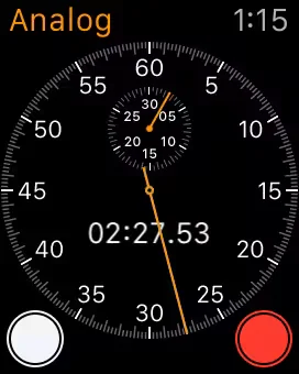 Apple Watch - Analog Stopwatch Running