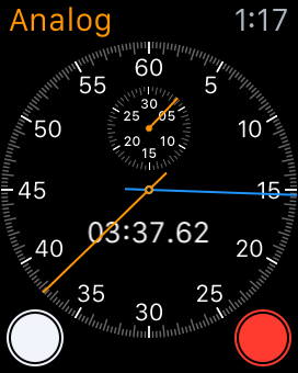 Apple Watch - Analog Stopwatch With Lap