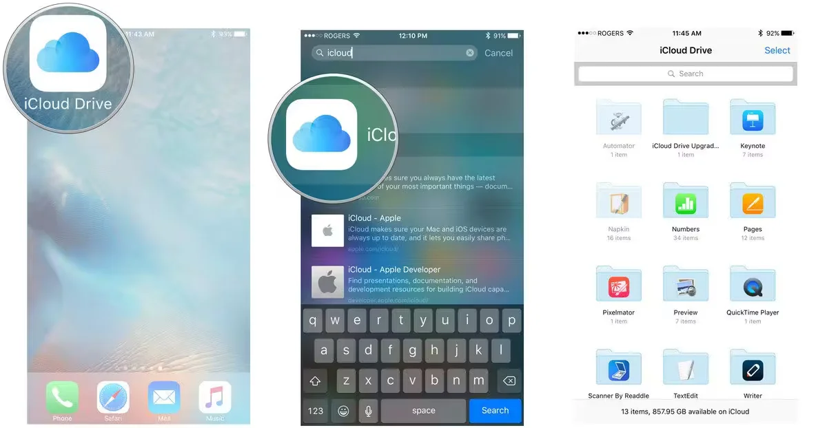 Launching iCloud Drive App