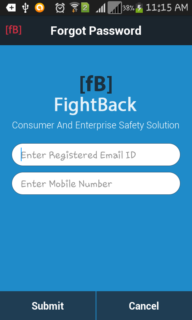 FightBack - Forgot Password