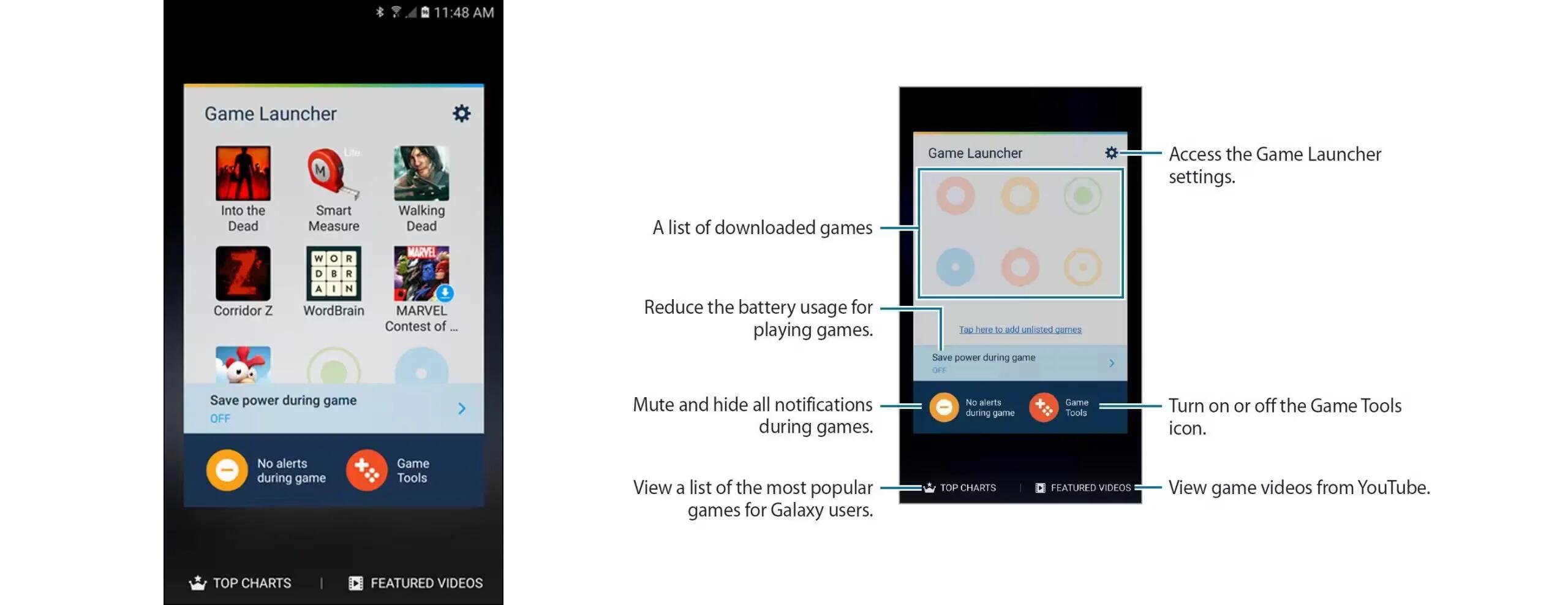 Samsung Game Launcher Icons Explained