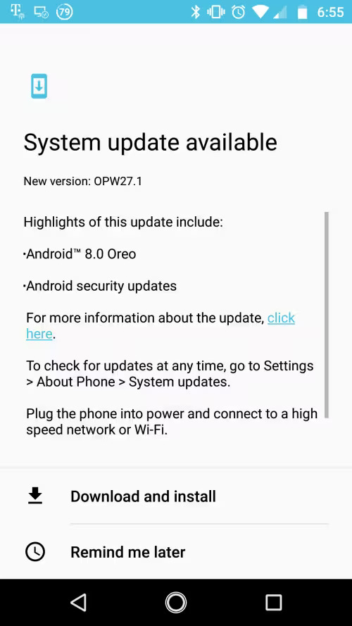 Android One Moto X4 Project Fi Android 8.0 Oreo Update