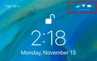 Apple iOS 11.2 - Lock Screen Control Center Bar