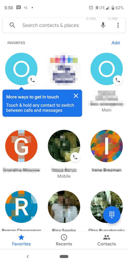 Google Phone App - Redesigned Favorites