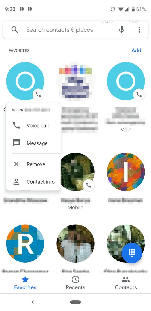 Google Phone App - Redesigned Favorites