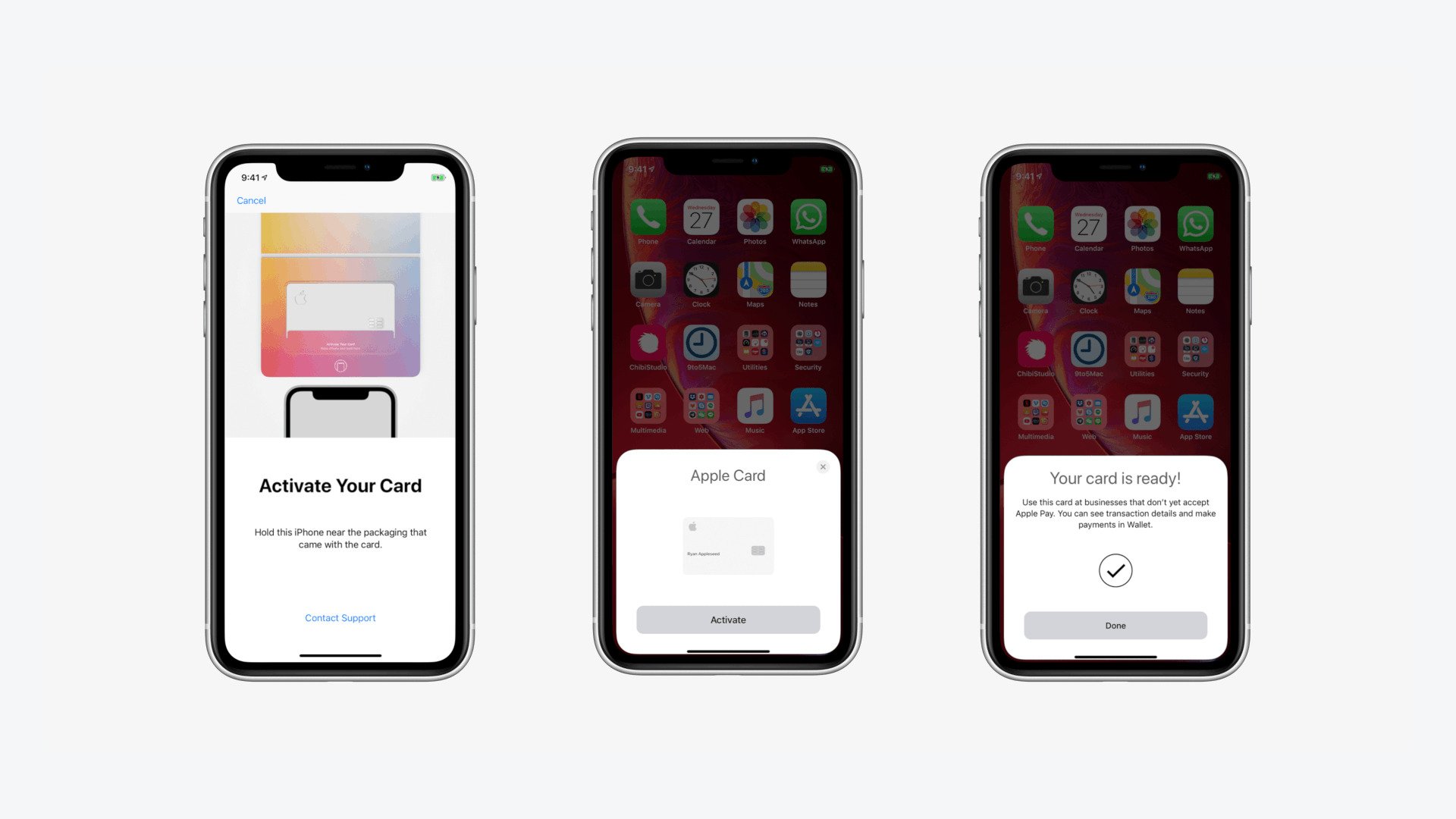Apple Card activation on iPhone