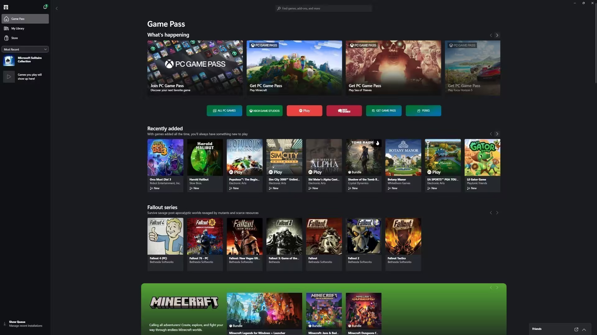 Xbox App UI (PC)